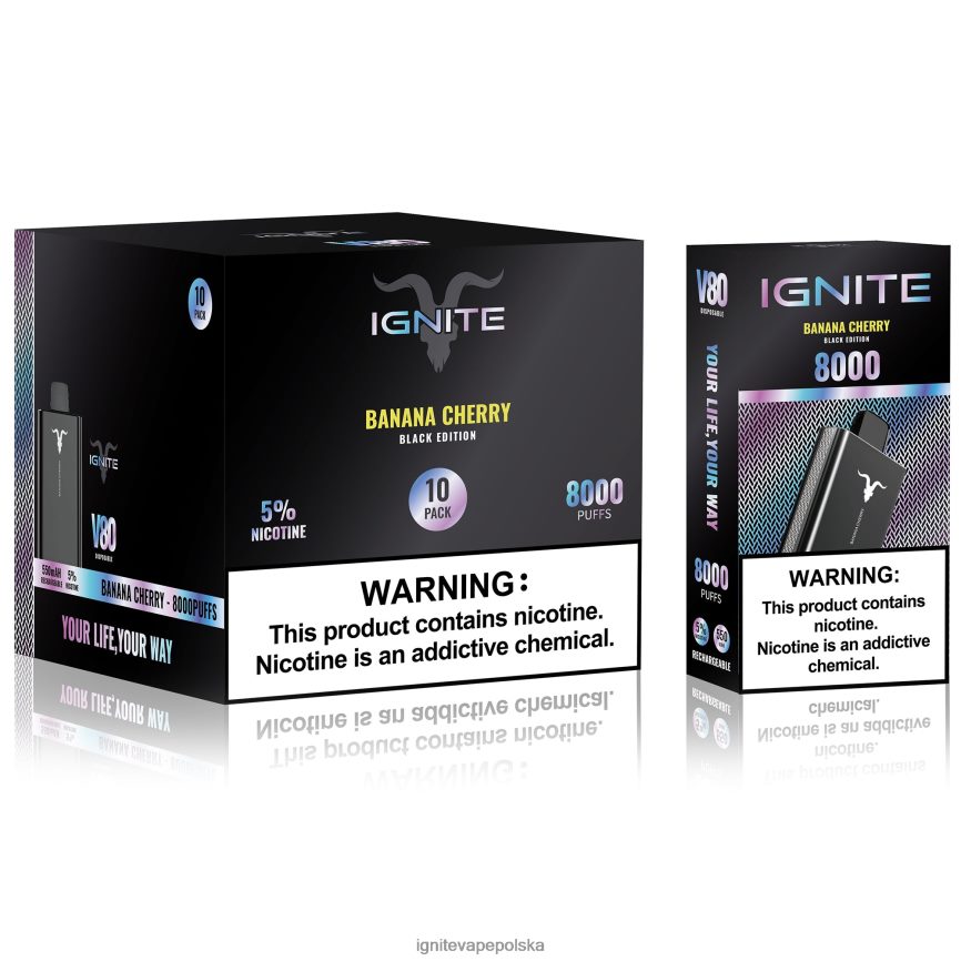 Ignite Vape Cena | IGNITE V80 vape pen 10 szt wiśnia bananowa 0648NZ6